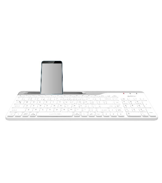 Клавиатура беспроводная A4Tech Fstyler FBK25, USB, Bluetooth/Радиоканал, белый/серый