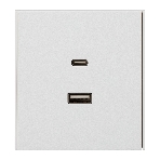 Розетка Kranz STRONG USB-A+Type-C 3А с функцией быстрой зарядки жемчуг, фото2