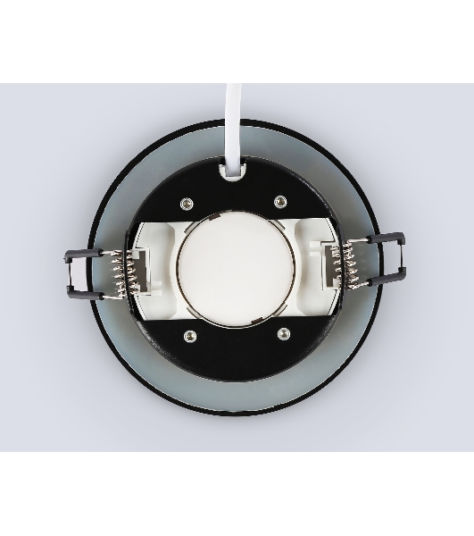 Светильник встраиваемый Ambrella light TN6735 BK черный IP44 GX53 D110*57
