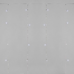 Занавес 1,5x1,5м 64 LED БЕЛЫЙ прозрачный ПВХ IP20 свечение с динамикой 220В не соединяется, с контроллером NEON-NIGHT, фото 1