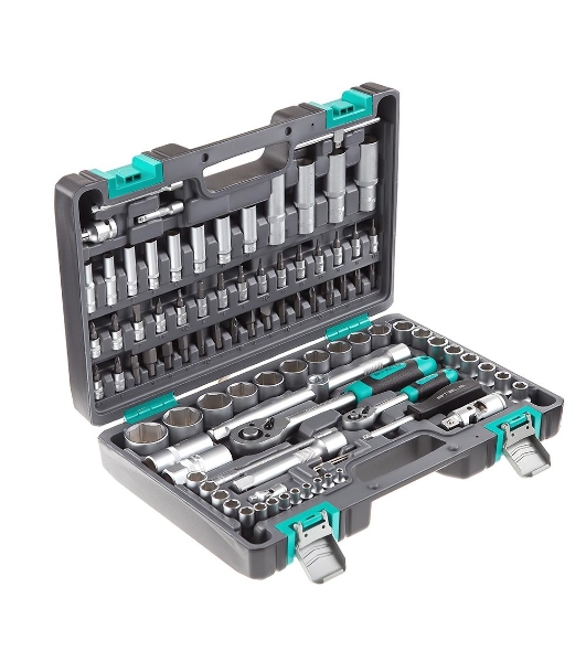 Набор инструментов Stels 14106 1/2'' 1/4'' CrV пластиковый кейс  94 предм.