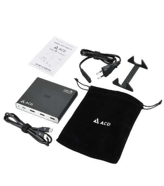Сетевое зарядное устройство ACD-P904U-V1B 90Вт, 4xUSB 1PD+3QC, 3.6~20В/4.35А(max) RTL