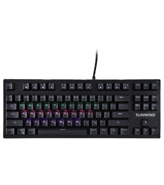 Клавиатура SunWind SW-K900G проводная, USB Type-A, чёрный