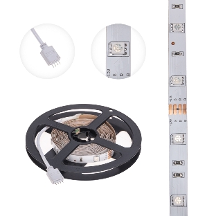 Лента светодиодная 3 м 12 В 3030 RGb IP23 30 LED/м для БП с клеммами LAMPER