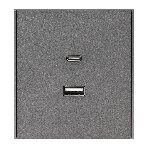 Розетка Kranz STRONG USB-A+Type-C 3А с функцией быстрой зарядки графит, фото6