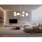 Люстра Ambrella light LH53003/8 SN/FR сатин никель/белый матовый G9*8 max 40W D830*680, фото 1