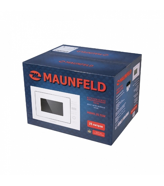 Микроволновая печь встраиваемая Maunfeld MBMO.25.7GW белый, 25 л, 900 Вт, переключатели - сенсор