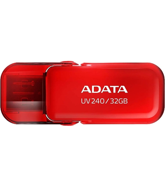 Флешка USB ADATA UV240 (AUV240-32G-RRD), 32Gb, USB 2.0, R/W 15/5, красный