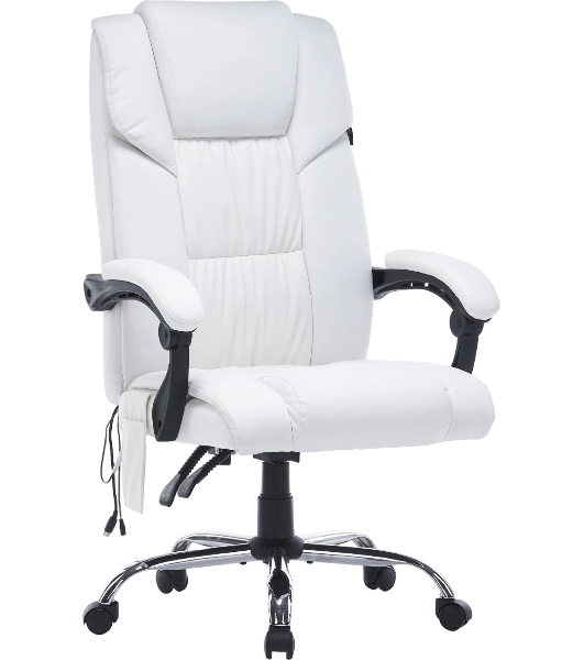 Кресло Cactus CS-CHR-OC02M-WT белый, экокожа