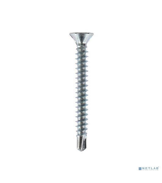 Саморез оконный Kranz сверло, 3.9х35, белый цинк, короб (500 шт./уп.)