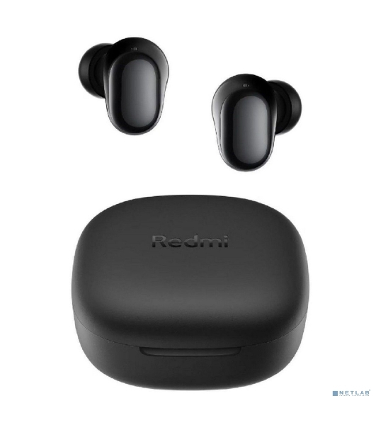Наушники TWS Xiaomi Redmi Buds 6 Play M2420E1 черный, внутриканальные, Bluetooth, быстрая зарядка, до 7.5 ч