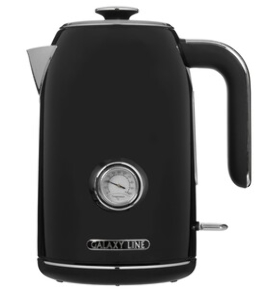Чайник электрический Galaxy Line GL 0350, магия черного, металл, 2200 Вт, 1.7 л