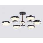 Люстра светодиодная на штанге Ambrella light FL516334/6 BK/FGD черный/золото 108W 3000-6000K D780*210 (без ПДУ), фото9