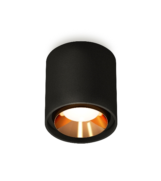 Светильник Ambrella Light XS7723004 SBK/PYG черный песок/золото желтое полированное MR16 GU5.3 (C7723, N7034)