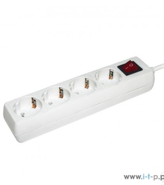 Удлинитель 4х5 м с заземл. 16А IP20 У04К с выкл. 2P+PE IEK WYP10-16-04-05-ZK-N