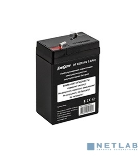 Батарея для ИБП ExeGate DT 6028 (6V 2.8Ah), клеммы F1