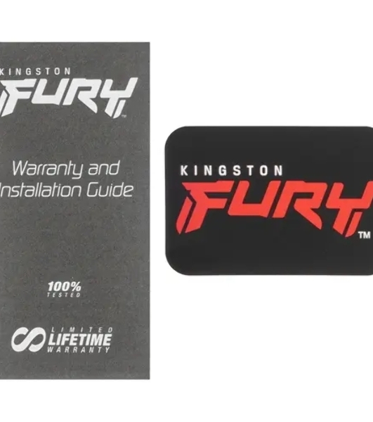 Оперативная память Kingston Fury Renegade, DDR5, 16Gb (1x16Gb), 8000MHz, CL38, DIMM, с радиаторами, серебристый/черный