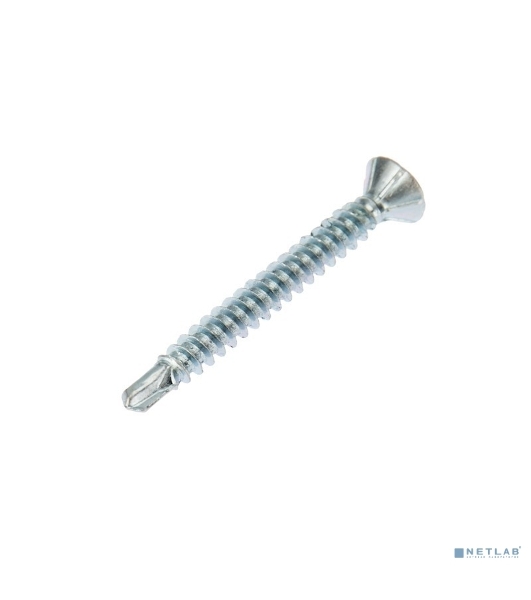 Саморез оконный Kranz сверло, 3.9х35, белый цинк, короб (500 шт./уп.)
