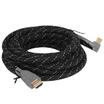 Кабель HDMI Wize WAVC-HDMIRA-5M 5 м., v.2.0b, 19M/19M, 4K/60 Hz 4:4:4, 26 AWG, HDCP 1.4, HDCP 2.2, Ethernet, позол.угловой разъем, экран, черный, пакет, фото4