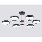 Люстра светодиодная на штанге Ambrella light FL516334/6 BK/FGD черный/золото 108W 3000-6000K D780*210 (без ПДУ), фото8