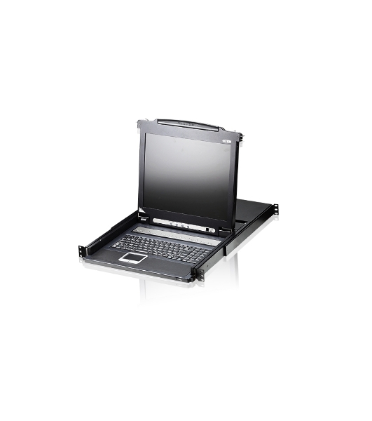 Переключатель/switch, KVM, 1 user консоль LCD/ЖК 19 =16 cpu/портов/port PS2/USB+VGA, с KVM-шнурами PS2 1х1.8м.;USB 1x1.8м., 1280x1024, 1U 19, исп.спец.шнуры, OSD, каскад 256, лат./рус.клав 16PLCD KVMP SWITCH 19INCH