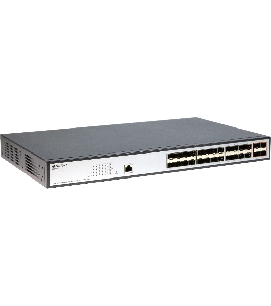 Коммутатор ORIGO Managed L3 Switch 24x1000Base-X SFP, 4x10Gbase-X SFP+, RJ45 Console, 19' w/brackets