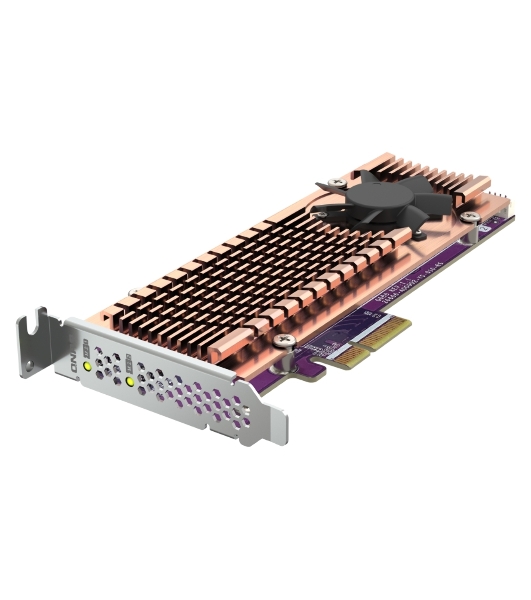 Плата расширения QNAP QM2-2P-344A 2 x M.2 22110 or 2280 PCIe (Gen3 x4) NVMe SSD slots, Low-profile flat and Full-height brackets included.