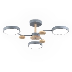 Светильник Ambrella light FL4856/3 GR/WD серый/дерево 54W 3000-6000K D660*170 (без ПДУ), фото 1