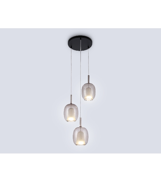 Подвесной светильник Ambrella light LH11156/3 BK/WH/TI черный/белый/янтарь E27*3 max 60W D425*1500