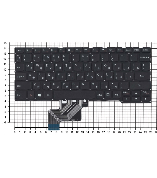 Клавиатура для ноутбука Lenovo Yoga 3 11 300-11IBR 300-11IBY 700-11ISK, черная