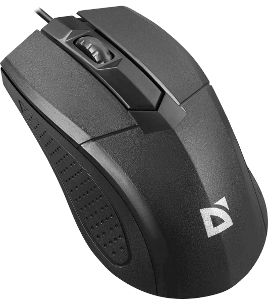 Мышь проводная Defender Optimum MB-270 черный, 1000 dpi, USB, кнопки - 3