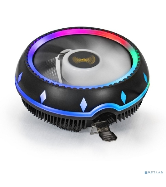 Кулер для процессора ExeGate Dark Magic EE126M-PWM.RGb черный, 120 мм, алюминий, 2000 об/мин, 24 дБ, 4 pin, 100 Вт, 65 мм