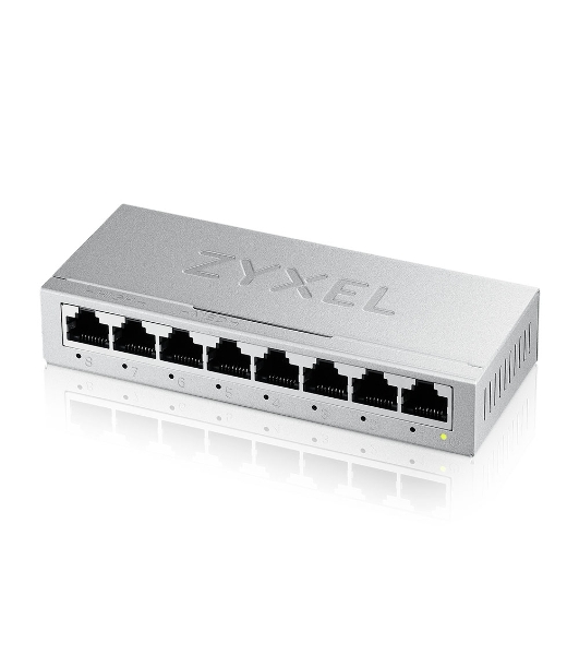 Коммутатор Zyxel GS-108B v5, 8 портов 1000 Мбит/с, настольный, металлический корпус