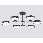 Люстра светодиодная на штанге Ambrella light FL516334/6 BK/FGD черный/золото 108W 3000-6000K D780*210 (без ПДУ), фото7