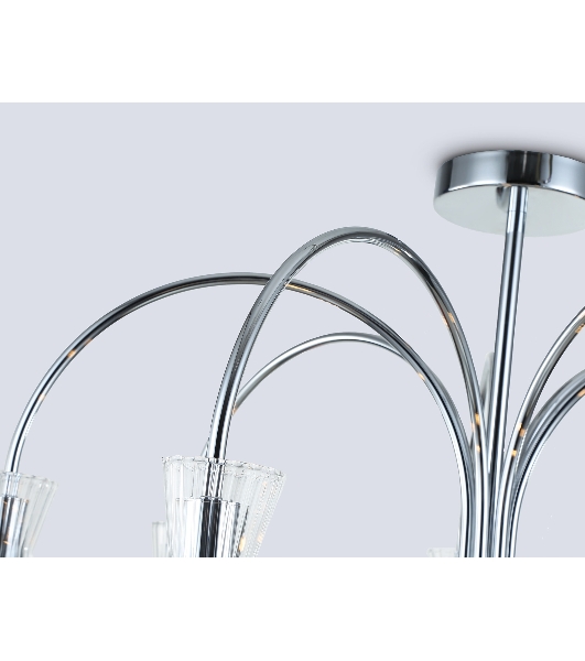 Люстра Ambrella light LH55653/7 СH/CL хром/прозрачный E14*7 max 40W D745*460