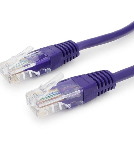 Патч-корд UTP Cablexpert cat.5e, 0.5м, литой, многожильный, фиолетовый