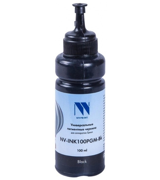 Чернила NVPrint NV-INK100 универсальные черный пигментные для аппаратов Epson (100мл) Китай