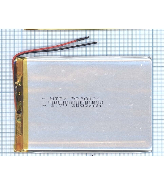 Аккумулятор Li-Pol (батарея) 3x70x105 мм 2pin 3.7V/3500mAh