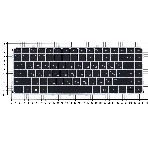 Клавиатура для ноутбука HP Envy 4-1000 Envy 6-1000 черная с серебристой рамкой, фото2