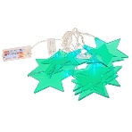 Гирлянда светодиодная Neon-night 'Звездопад' бирюзовая 10 LED, 2,25 м, прозрачныйПВХ, белый цвет свечения, 2 х АА (батарейки не в комплекте), фото8