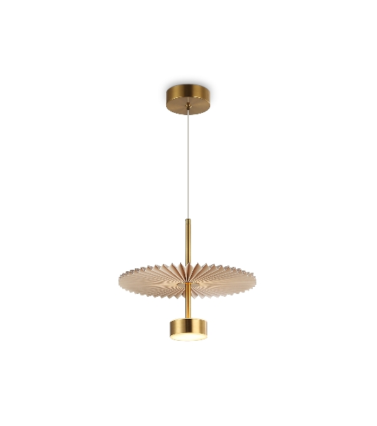 Светильник Ambrella light LH72603 BR/WH латунь/бежевый 6W 3000K D300*260-1770