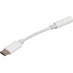 Адаптер для наушников USB Type-C (m)/Jack 3.5 (f) 0.05м. белый, фото 1