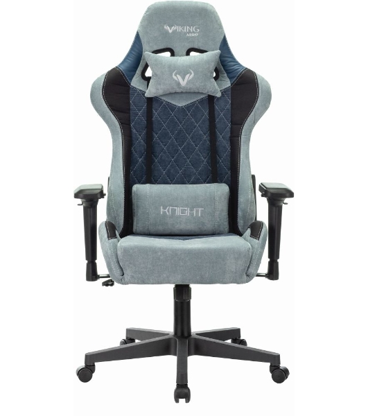 Кресло Бюрократ VIKING 7 KNIGHT BL FABRIC синий, ткань, 120 кг, механизм качания