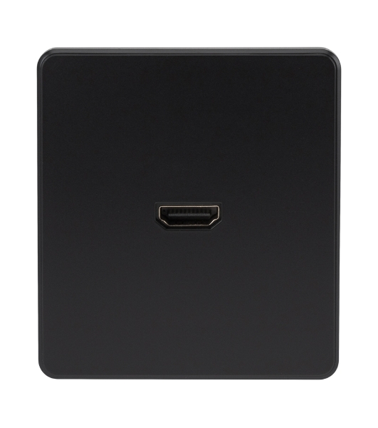 Розетка Kranz ROUND HDMI с/у оникс
