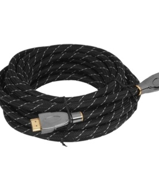 Кабель HDMI Wize WAVC-HDMIRA-7M 7 м., v.2.0b, 19M/19M, 4K/60 Hz 4:4:4, 26 AWG, HDCP 1.4, HDCP 2.2, Ethernet, позол.угловой разъем, экран, черный, пакет
