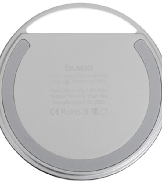Беспроводное зарядное устройство OLMIO SUPERBs, 15W, Super Fast Charge, черный