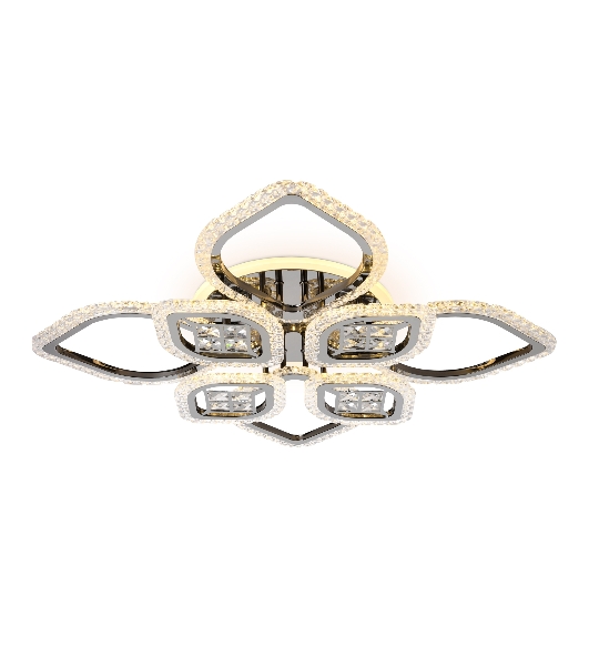 Светильник Ambrella light FA2835/4+4 DCH черный хром 3000K/4200K/6400K 118W 750*750*120 (ПДУ РАДИО 2.4G)