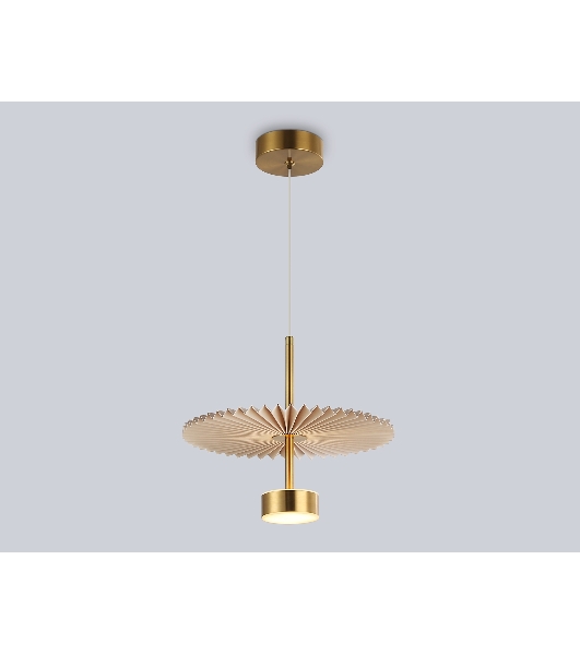 Светильник Ambrella light LH72603 BR/WH латунь/бежевый 6W 3000K D300*260-1770