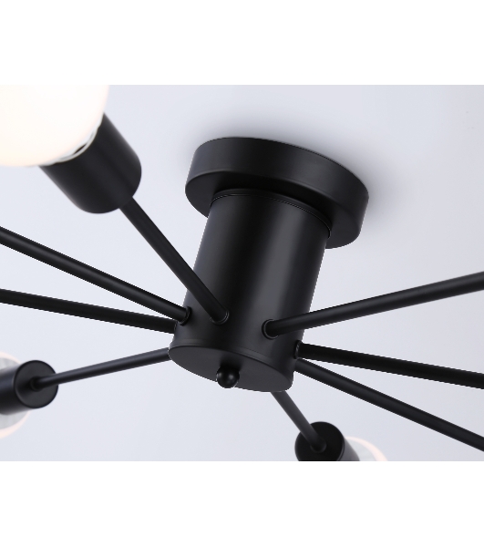 Светильник Ambrella light TR80411/8 BK черный E27/8 max 60W D950*150
