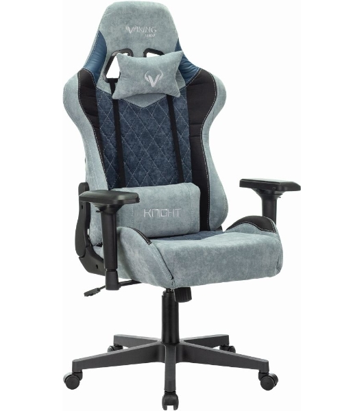 Кресло Бюрократ VIKING 7 KNIGHT BL FABRIC синий, ткань, 120 кг, механизм качания